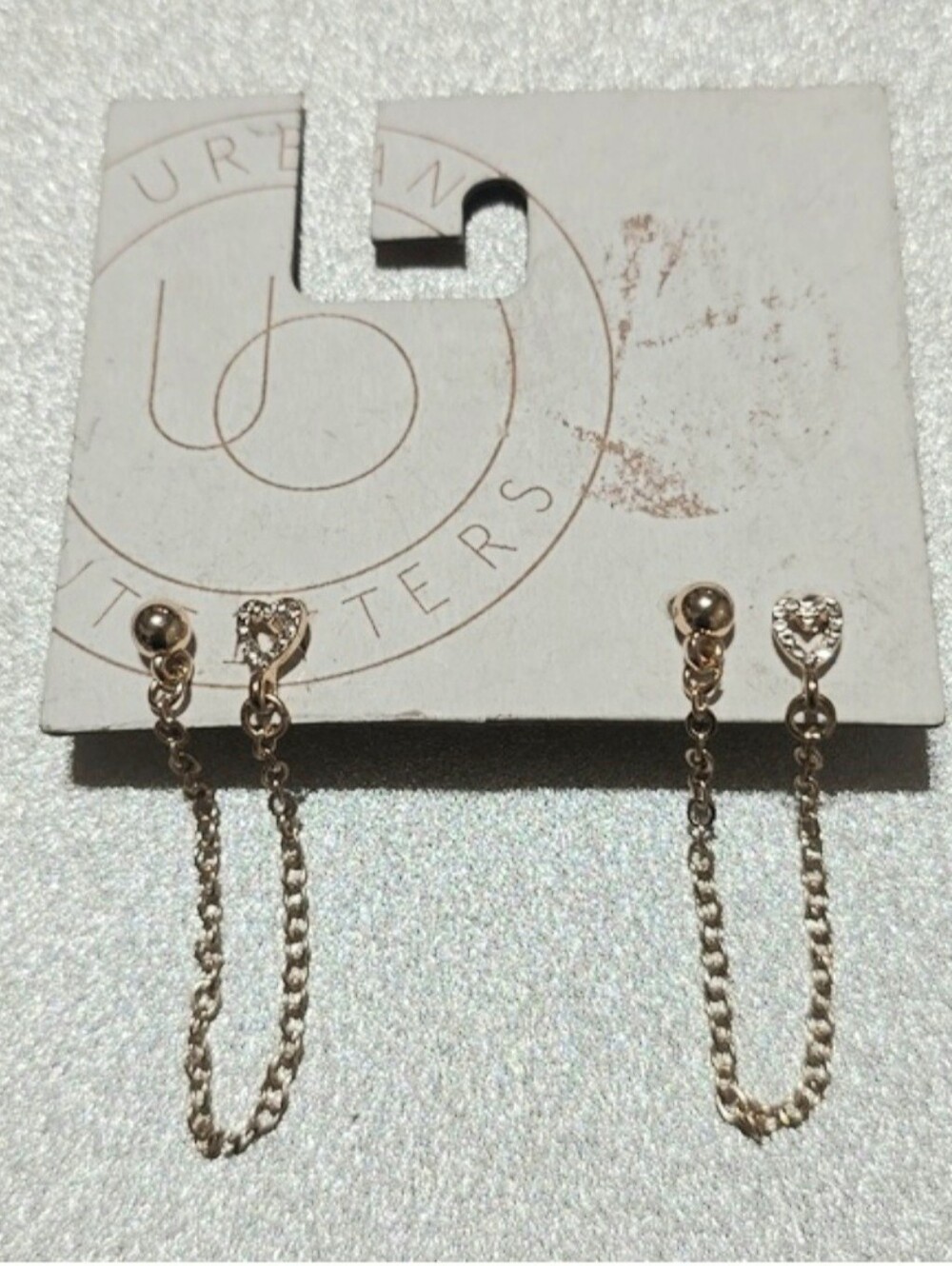 🧚‍♀️Urban Outfitters RARE Dangle Heart Double Stud Earring Set NWT